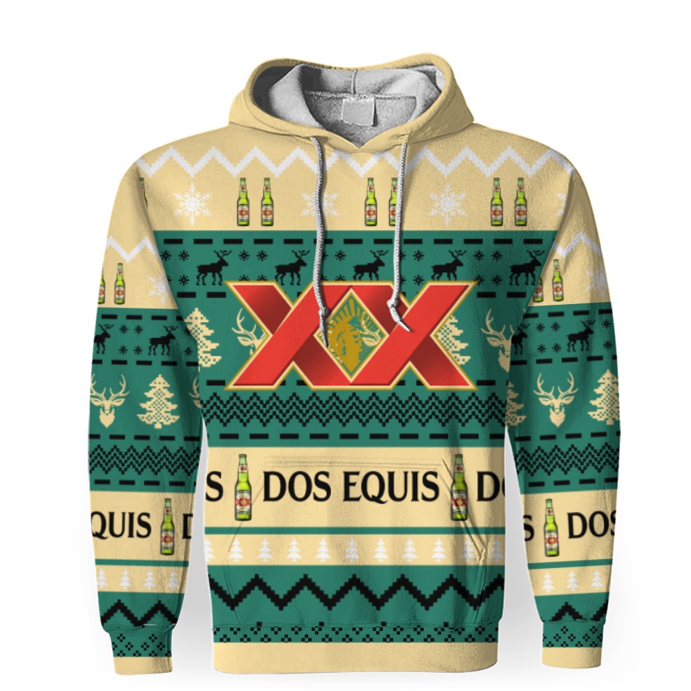 dos equis shirts beer vintage logo 3d unisex hoodie 1 Dos Equis Shirts Beer Vintage Logo-3D Unisex Hoodie - Image 1