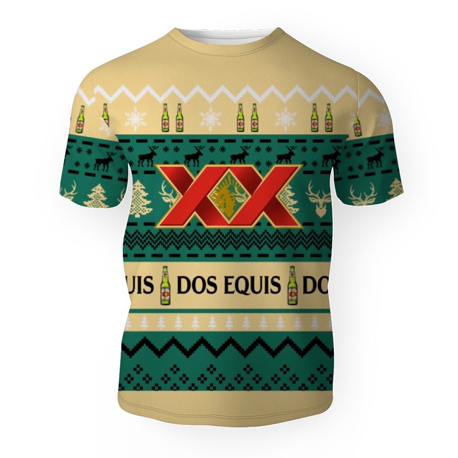 dos equis shirts beer vintage logo 3d unisex t shirt 1 Dos Equis Shirts Beer Vintage Logo-3D Unisex T-Shirt - Image 1