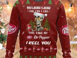 Dr Pepper Funny Christmas Ugly Christmas Sweater - Image 1