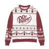 Dr Pepper Soda Logo Snowflakes Pattern Ugly Christmas Sweater - Image 1
