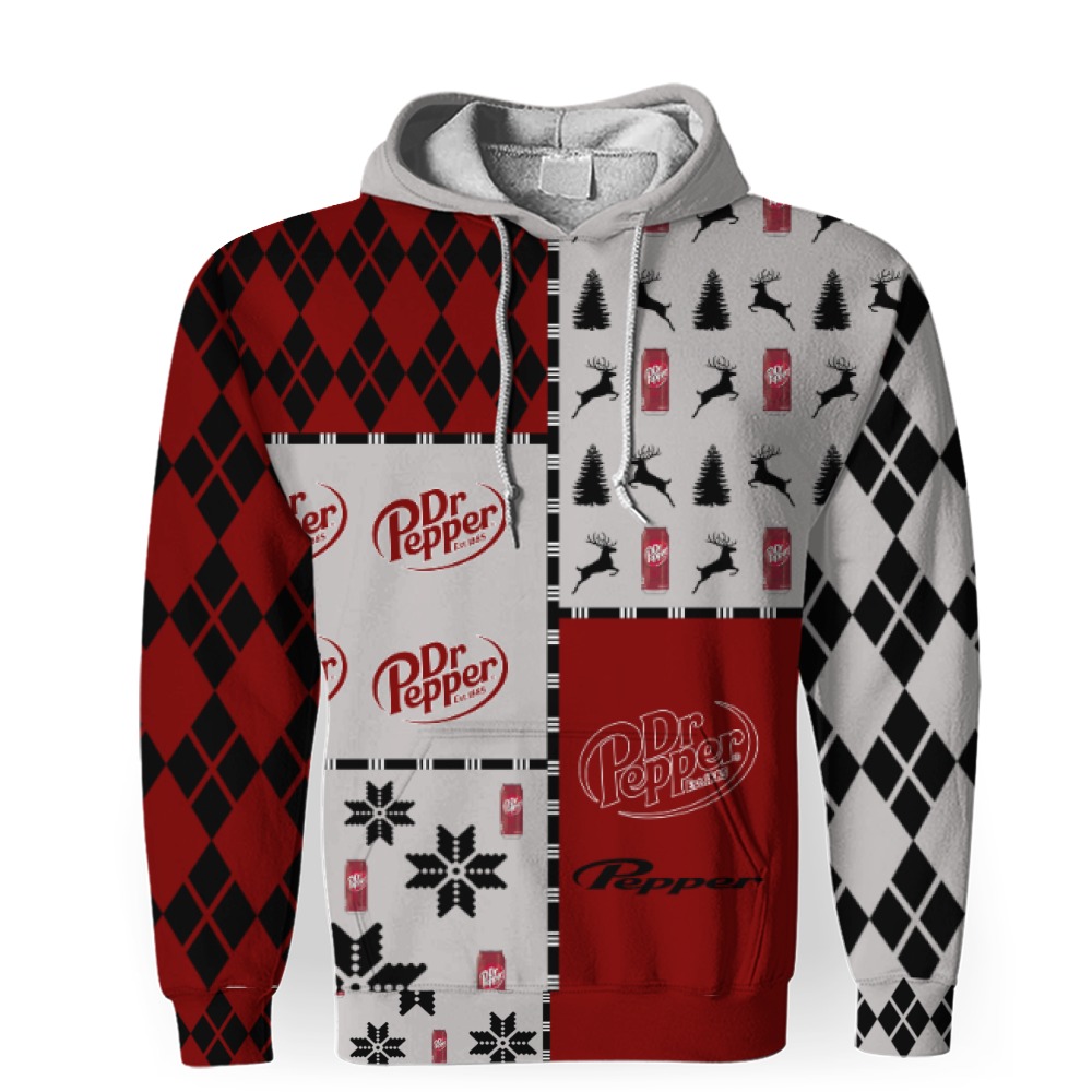 dr pepper soft drink merry christmas and 3d unisex hoodie 1 Dr Pepper Soft Drink Merry Christmas And -3D Unisex Hoodie - Image 1