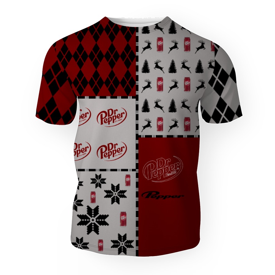 dr pepper soft drink merry christmas and 3d unisex t shirt 1 Dr Pepper Soft Drink Merry Christmas And -3D Unisex T-Shirt - Image 1