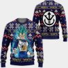 Dragon Ball Z Vegeta Blue Ugly Christmas Sweater - Image 1