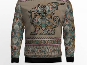 Dragon Mandala Ugly Christmas Sweater - Image 1