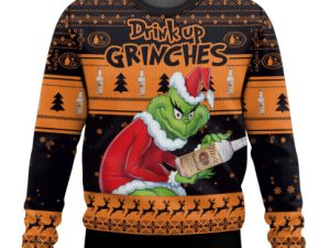 Drink Up Grinches Titos Ugly Christmas Sweater - Image 1