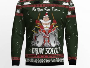 Drum Solo Ugly Christmas Sweater - Image 1