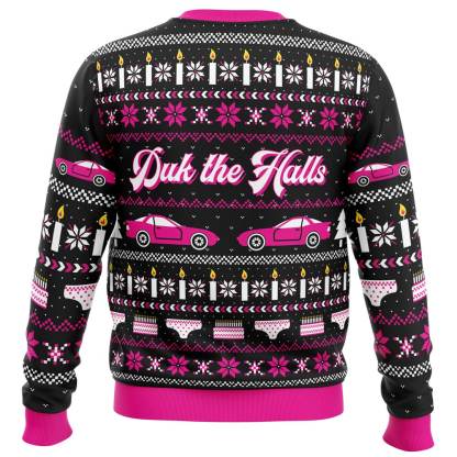 duk the halls sixteen candles ugly christmas sweater 2 Duk The Halls Sixteen Candles Ugly Christmas Sweater - Image 2