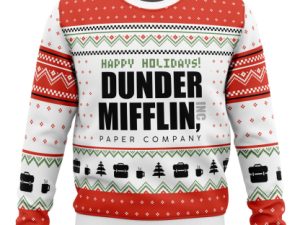 Dunder Mifflin The Office Ugly Christmas Sweater - Image 1