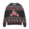 Dungeons And Dragons Dice Snowflake Pattern Ugly Christmas Sweater - Image 1