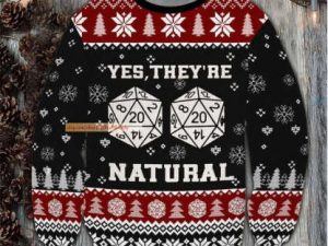 Dungeons And Dragons Yes Theyre Natural Ugly Christmas Sweater - Image 1