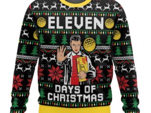 Eleven Days Of Christmas Stranger Things Ugly Christmas Sweater - Image 1
