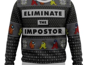 Eliminate The Impostor Among Us Ugly Christmas Sweater - Image 1