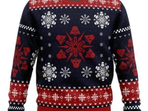 Empire Snowflakes Cosmic Battles Ugly Christmas Sweater - Image 1