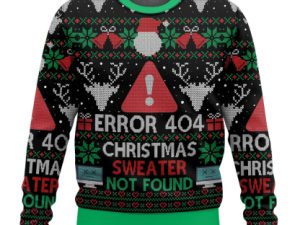 Error 404 Funny Xmas Not Found Ugly Christmas Sweater - Image 1