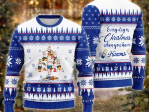 Everyday Is Christmas When U Have Hamms Beer Ugly Christmas Sweater - Image 1