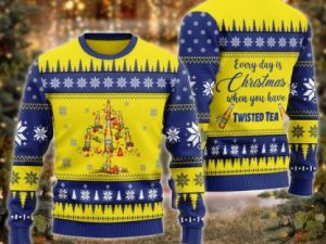 Everyday Is Christmas When U Have Twisted Tea Ugly Christmas Sweater - Image 1