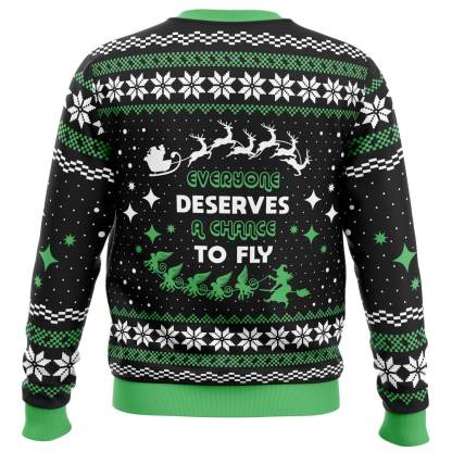 everyone deserves to fly wicked and ugly christmas sweater 2 Everyone Deserves To Fly Wicked And Ugly Christmas Sweater - Image 2