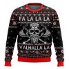 Fa La La Valhalla Viking Skull Ugly Christmas Sweater - Image 1