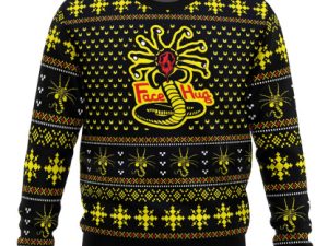 Face Hugs For Everyone Alien Ugly Christmas Sweater - Image 1
