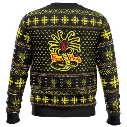 face hugs for everyone alien ugly christmas sweater 2 Face Hugs For Everyone Alien Ugly Christmas Sweater - Image 2