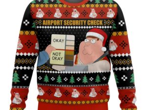 Family Guy Meme Security Check Ugly Christmas Sweater - Image 1