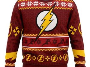 Fast Christmas The Flash Comics Ugly Christmas Sweater - Image 1
