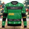Fast Food Subway Ugly Christmas Sweater - Image 1