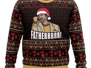 Fatherrrr The It Crowd Ugly Christmas Sweater - Image 1