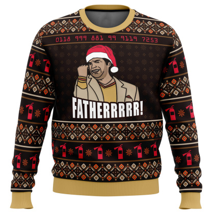 fatherrrr the it crowd ugly christmas sweater 1 Fatherrrr The It Crowd Ugly Christmas Sweater - Image 1