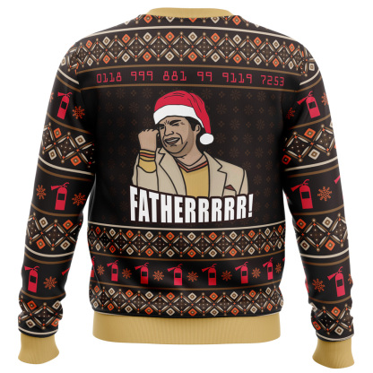 fatherrrr the it crowd ugly christmas sweater 2 Fatherrrr The It Crowd Ugly Christmas Sweater - Image 2
