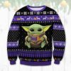 Fedex Baby Yoda Ugly Christmas Sweater - Image 1