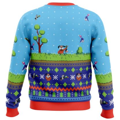 festive duck hunt ugly christmas sweater 2 Festive Duck Hunt Ugly Christmas Sweater - Image 2