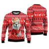 Festive Llama Xmas Ugly Christmas Sweater Holiday Gift - Image 1