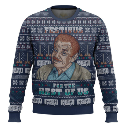 festivus for the rest of us seinfeld ugly christmas sweater 1 Festivus For The Rest Of Us Seinfeld Ugly Christmas Sweater - Image 1