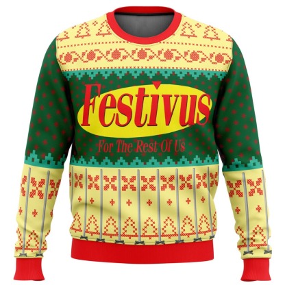 festivus for the rest of us ugly christmas sweater 1 Festivus For The Rest Of Us Ugly Christmas Sweater - Image 1