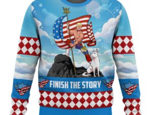 Finish The Story Cody Rhodes Ugly Christmas Sweater - Image 1
