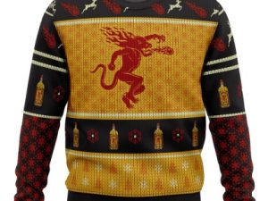 Fireball Cinnamon Whisky Ugly Christmas Sweater - Image 1