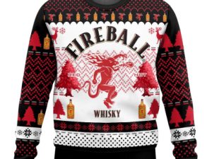 Fireball Ugly Christmas Sweater Present - Image 1