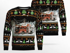 Firefighter Santa Ugly Christmas Sweater - Image 1