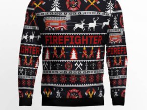 Firefighter Ugly Christmas Sweater - Image 1