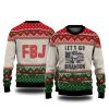 Fjb Lets Go Brandon T Funny Ugly Christmas Sweater - Image 1