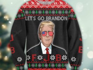 Fjb T Cool Funny Lets Go Brandon Christmas Sweater Hd Unisex Ugly Christmas Sweater - Image 1