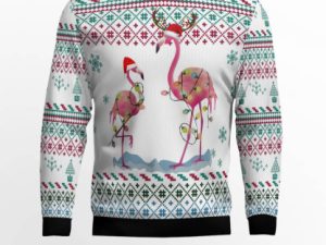 Flamingo Christmas Reunion Ugly Christmas Sweater - Image 1