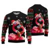 Flamingo Couple Ugly Christmas Sweater - Image 1