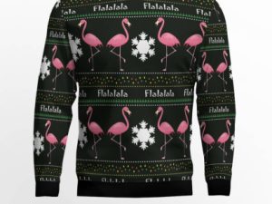 Flamingo Flalala Ugly Christmas Sweater - Image 1