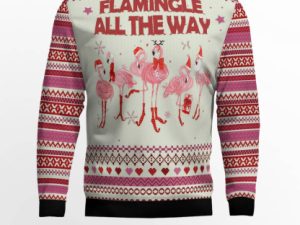 Flamingo Flamingle All The Ways Ugly Christmas Sweater - Image 1
