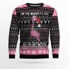 Flamingo Naughty List Ugly Christmas Sweater - Image 1