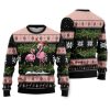 Flamingo Ugly Christmas Sweater Holiday Gift - Image 1