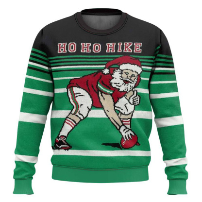 football santa ugly christmas sweater 1 Football Santa Ugly Christmas Sweater - Image 1