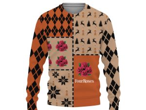 Four Roses Merry Christmas And -3D Sweatshirt - Image 1